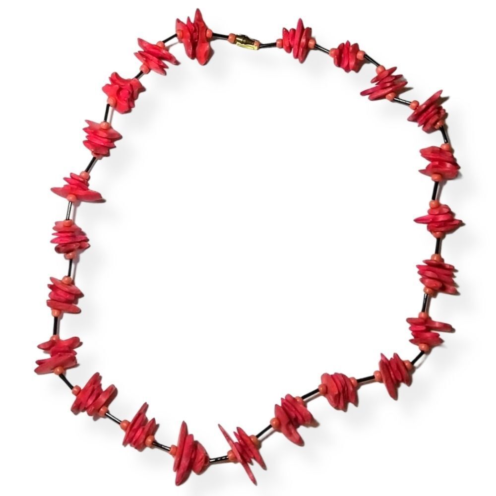 Vintage Red Coral 22" Necklace
